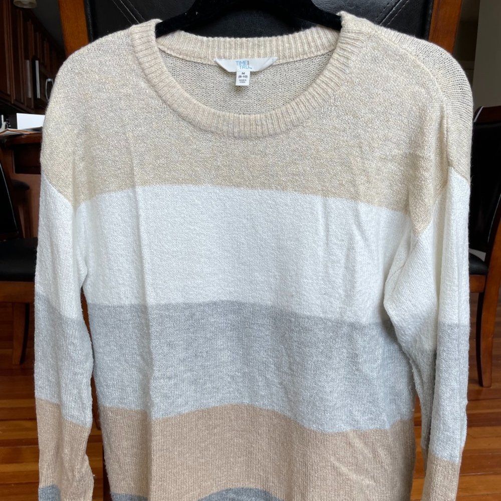 Time and Tru color block sweater